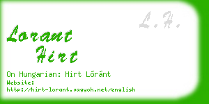 lorant hirt business card